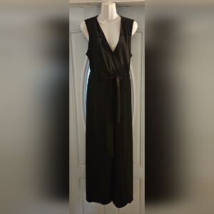 Shelby & Palmer Black Sleeveless Belted Jumpsuit Size 16
